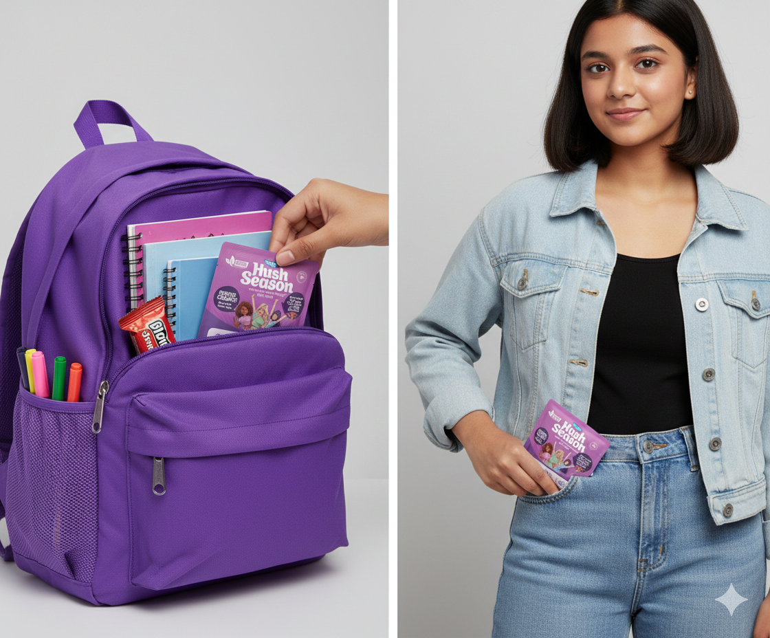 Girl with Hush Season product